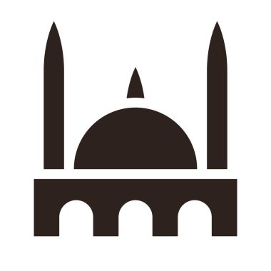 Beyaz arka plan üzerinde izole cami simgesi