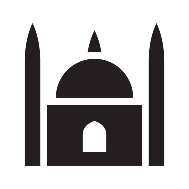 Beyaz arka plan üzerinde izole cami simgesi
