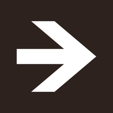 Ok simgesi, Vektör oku, Kara ok bilgisi, Modern basit ok, koyu arkaplan üzerine Vektör illüstrasyonu.