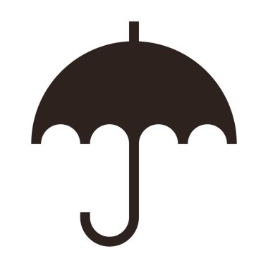 Şemsiye işareti. Su koruma ikonu. Yağmur kapağı illüstrasyonu. 