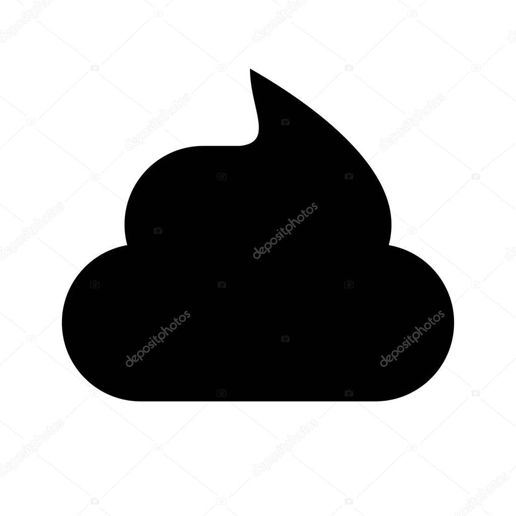 Poop icon vector. Poo dung sign. Poo shit symbol.