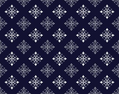 Geometrik etnik kalıp geleneksel arka plan, halı, duvar kağıdı, giysi, ambalaj, Batik, kumaş, sarong, Vektör illüstrasyon nakış tarzı.