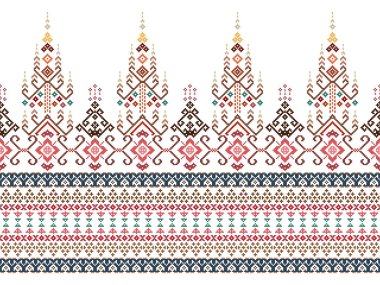 Çapraz dikiş. Geometrik etnik kalıplar. Giysi, Kumaş, Batik, Saree, Patola, Sari, Dupatta, Vyshyvanka, Rushnyk, Dupatta, Örgü, Nakış, Ikkat, Pixel desenli. Geleneksel Tasarım.