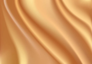 Katalog için ürün reklamı için ipek arkaplan tasarımı. Altın rengi ipek arka plan. Mavi kumaş arka plan. pürüzsüz doku vektörü.