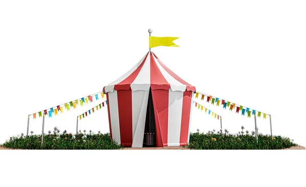 Цирковая Палатка Белом Фоне Иллюстрация — стоковое фото