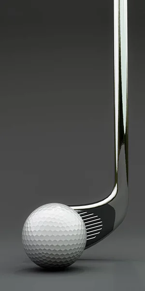 Clube Golfe Isolado Fundo Cinza Ilustração — Fotografia de Stock