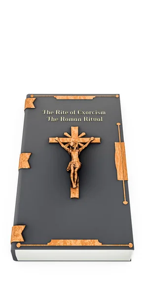 Exorcism Book Isolated White Background Illustration — Stock Photo, Image