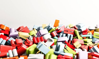 Düşen harfler beyaz arkaplanda izole edilmiş 3d illüstrasyon