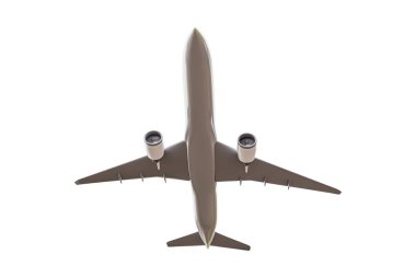 airplane isolated on white background 3d illustration 