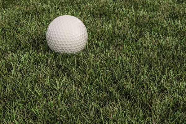 Balle Golf Débarquée Sur Illustration Verte — Photo