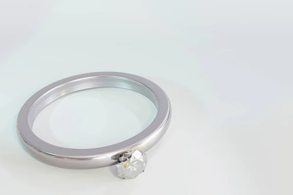 Solitaire Ring Isolated White Background Illustration — Fotografia de Stock