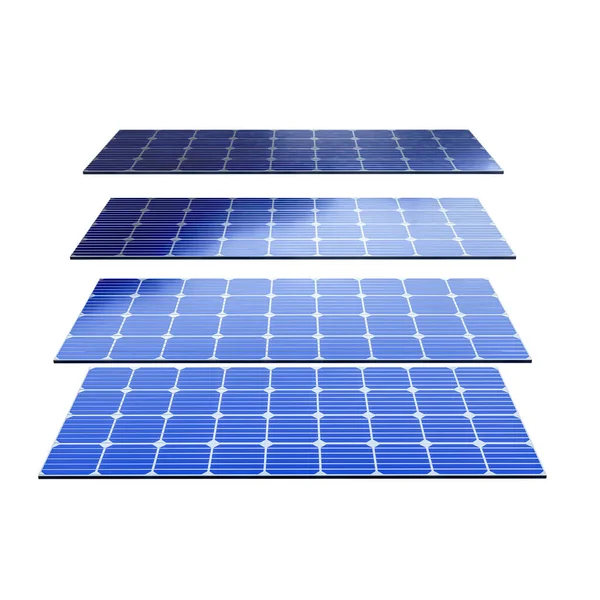 Paneles Solares Aislados Sobre Fondo Blanco Ilustración — Foto de Stock