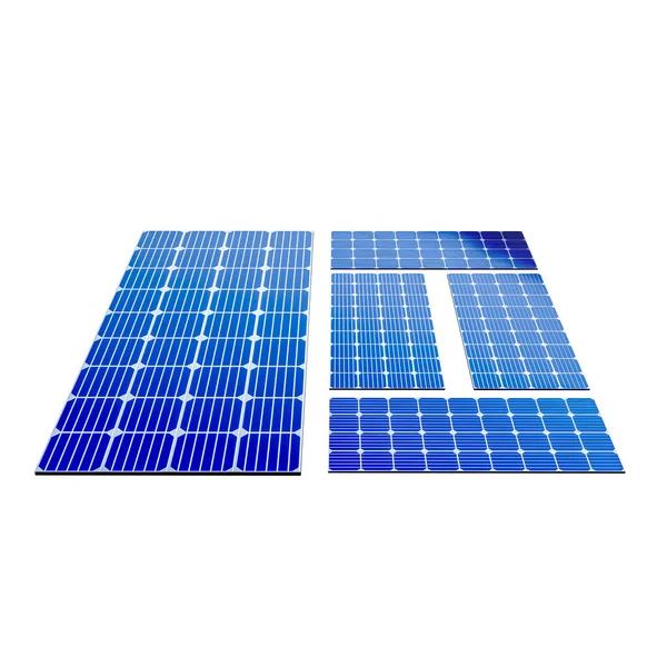 Solární Panely Izolované Průhledném Pozadí Ilustrace — Stock fotografie