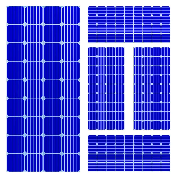 Paneles Solares Aislados Sobre Fondo Blanco Ilustración —  Fotos de Stock