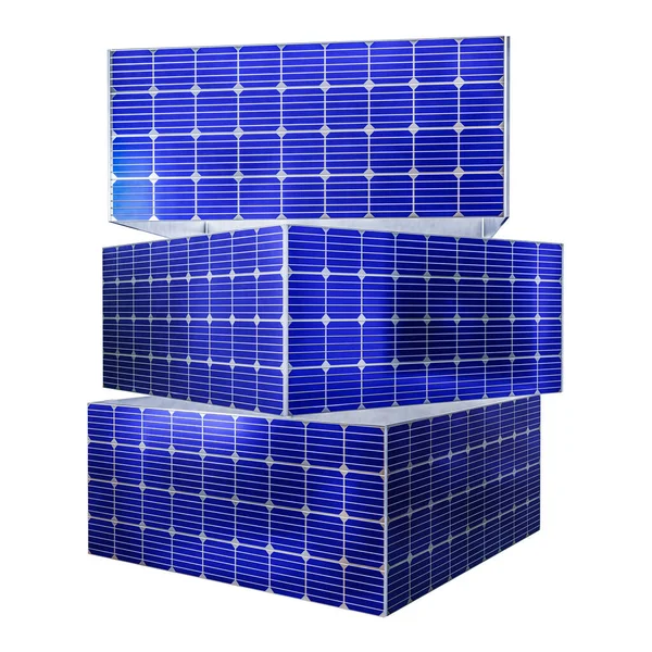 Solar Panels Isolated White Background Illustration — Stock Photo, Image