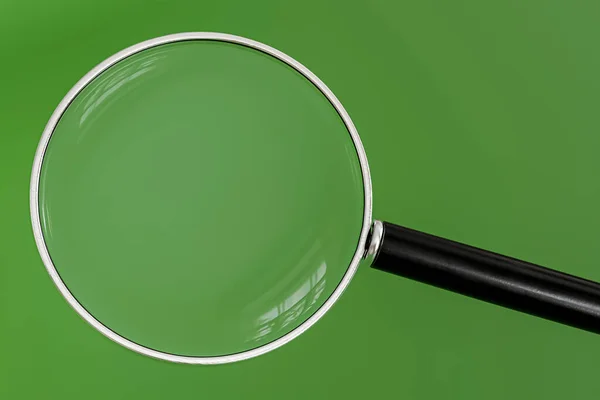 Förstoringsglas Isolerad Grön Bakgrund Illustration — Stockfoto