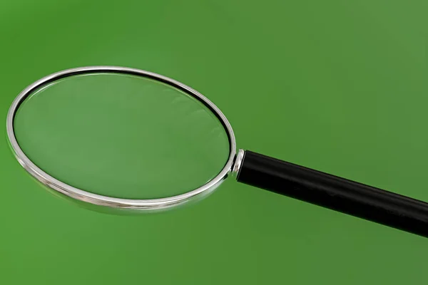 Magnifier Isolated Green Background Illustration — Stock Photo, Image