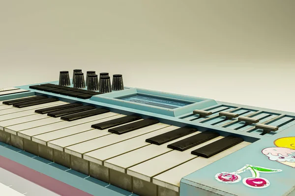 Midi Keyboard Isolated White Background Illustration — Stock Photo, Image