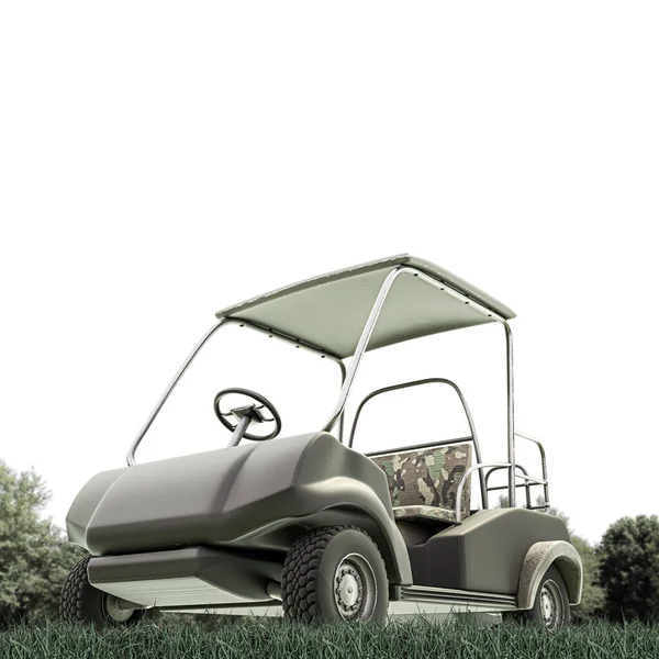Custom Golf Cart Golf Course Illustration — Stock Photo, Image