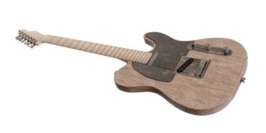 electric guitar isolated on white background 3d illustration 
