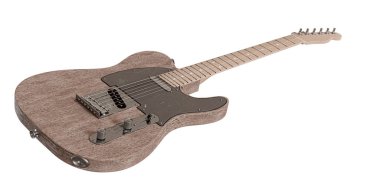 electric guitar isolated on white background 3d illustration 