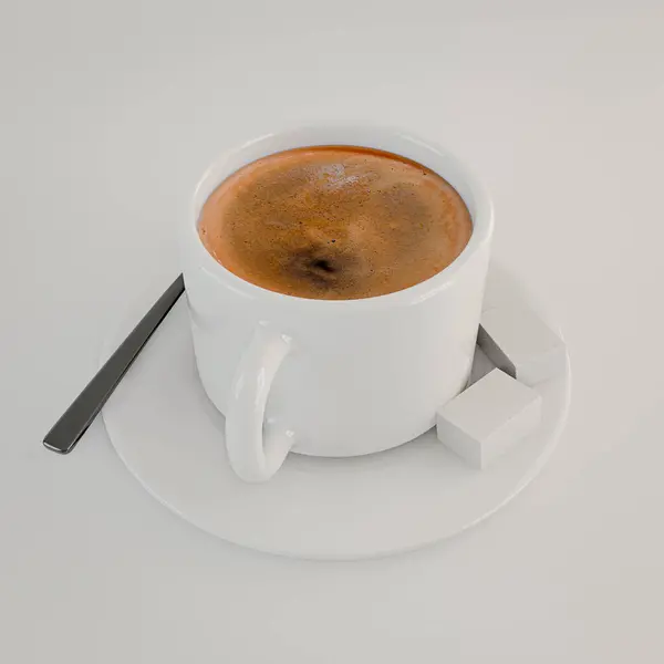 Filiżanka Kawy Izolowane Białym Tle Ilustracji Obrazek Stockowy