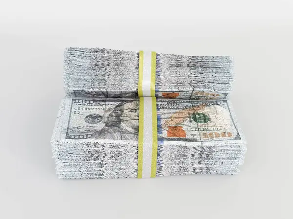 Dolar Zásobníku Izolovaných Bílém Pozadí — Stock fotografie