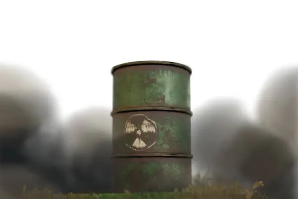 Rusty Barrell Isolated White Background Illustration — Stock Photo, Image