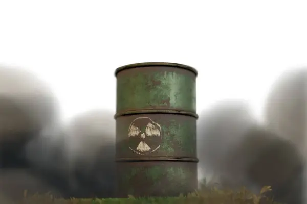 Σκουριασμένο Barrell Απομονώνονται Λευκό Φόντο Εικόνα Εικόνα Αρχείου