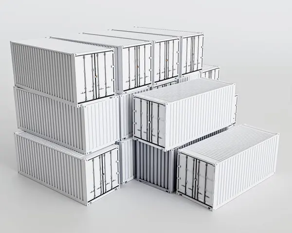 Containers Isolated White Background Illustration Royalty Free Stock Images