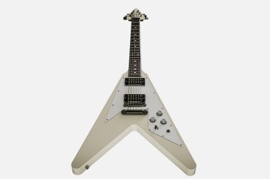 electric guitar isolated on white background 3d illustration