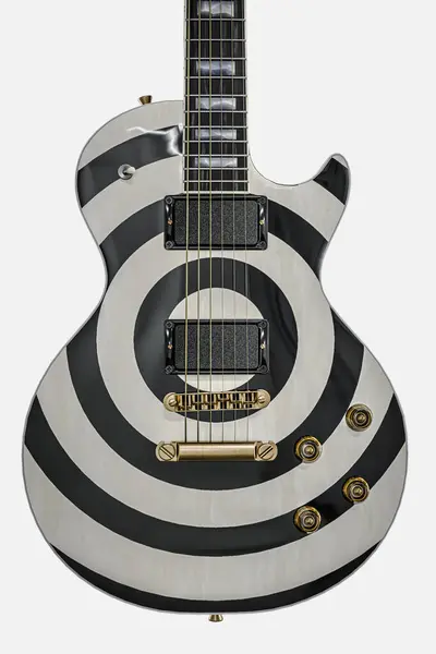 Electric Guitar Isolated White Background Illustration Stockbild