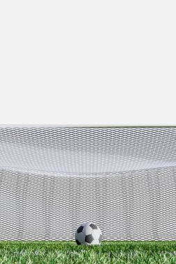 Beyaz arka plan illüstrasyon izole futbol sahası