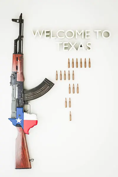 Texas Rifle Isolated White Background Illustration Stock Photo