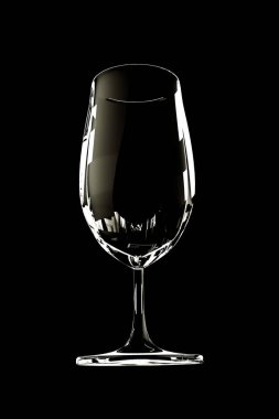 şarap kadehi siyah zemin üzerinde izole edilmiş 3d illüstrasyon 