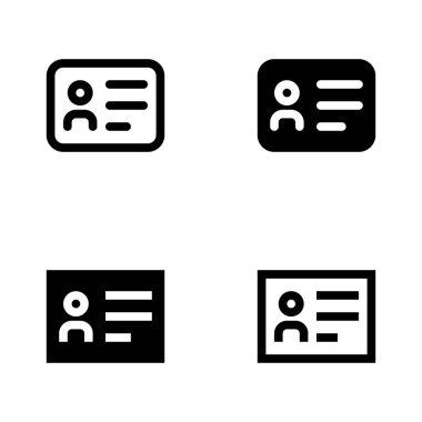 İsim Etiketi Simgeleri - 4 Solid & Outline kimlik simgesi İş, Kurumsal & UI