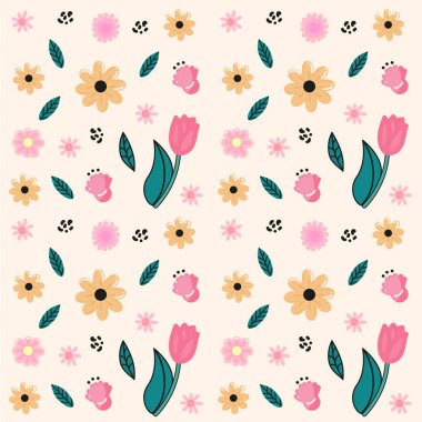 bahar çiçekleri ile seamless modeli