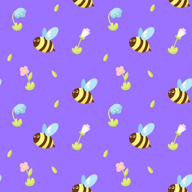 Arı ve çiçek deseni