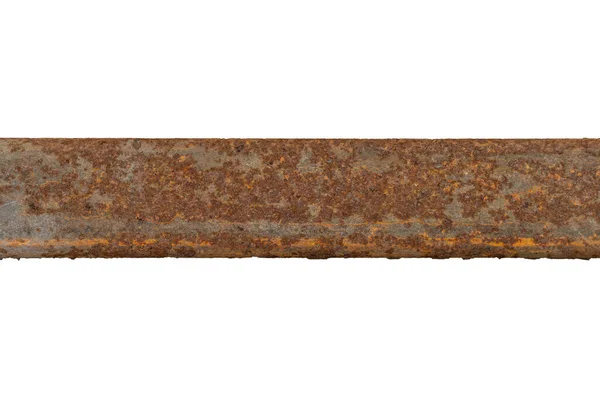 Rusty Ocelový Paprsek Kovu Zásob Izolovaných Bílém Pozadí — Stock fotografie