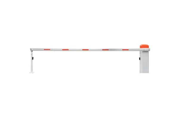 Closed Boom Barrier Isolated White Background — Stock Photo, Image