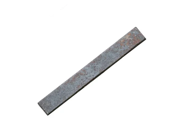 Metal Plate Long Ingot Isolated White Background — Stock Photo, Image