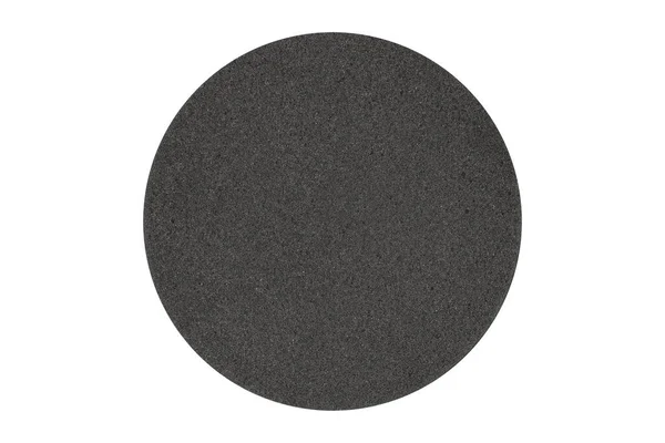 Dunkelgrauer Kreis Moosgummi Isoliert Auf Weißem Hintergrund — Stockfoto