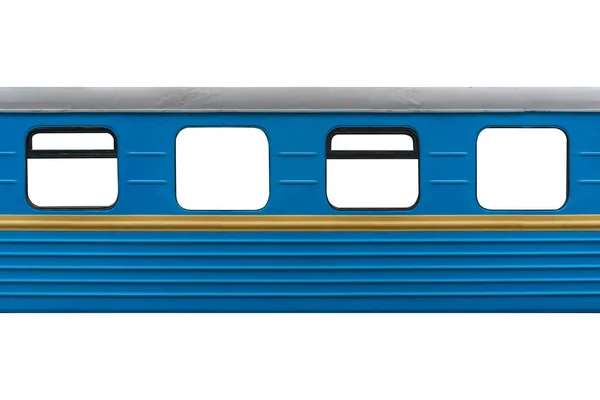 Konstruerad Kropp Gammal Metall Personbil Järnväg Isolerad Vit — Stockfoto