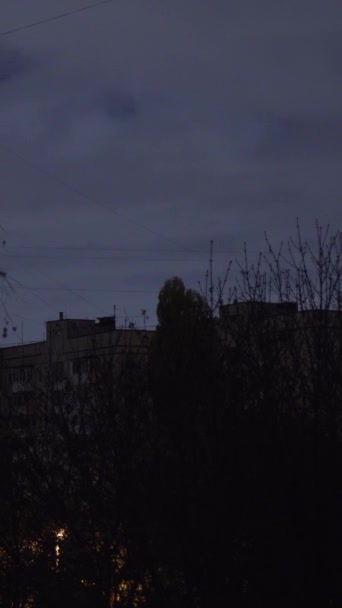Panne Électricité Dans Quartier Résidentiel Kiev Après Bombardement Russe Des — Video