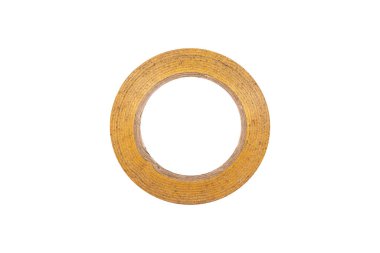 Şeffaf tabanlı çift taraflı bant beyaz arkaplanda izole edilir.