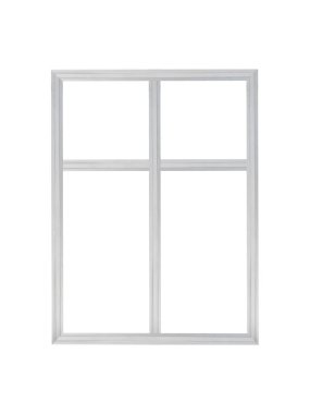 Alüminyum minimalist modern pencere çerçevesi izole edilmiştir.