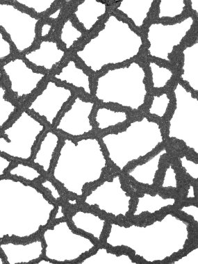 Asfalttaki ıslak çatlak izole edilmiş..