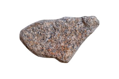 Dekorasyon için büyük kırmızı granit taş beyaz arkaplanda izole.