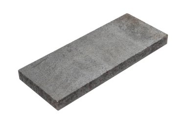 Granit taş levhanın pürüzlü tarafı. Gri desenli, yalıtılmış.