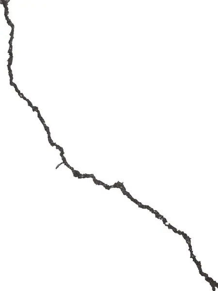 Asfalt yüzeyindeki koyu kaba çatlak izole edilmiştir..